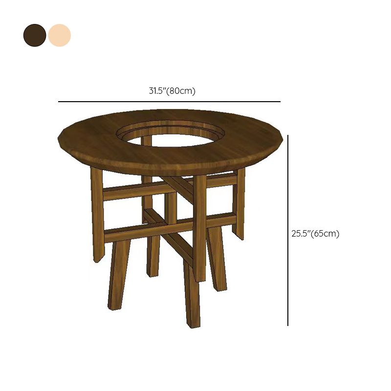 Solid Wood Coffee Table 31.5"L X 31.5"W X 52.5"H Outdoor Table