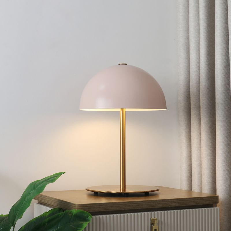 2 Lights Dome Night Table Lamps Modern Style Metal Table Lamp