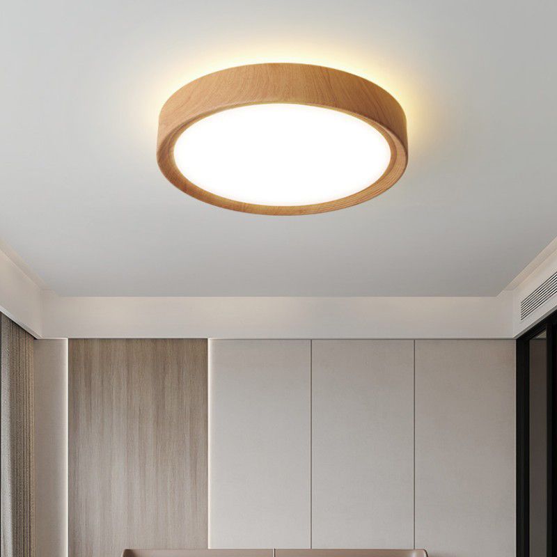 Single Modernist Beige Recessed Mount Lighting LED Ceiling Light