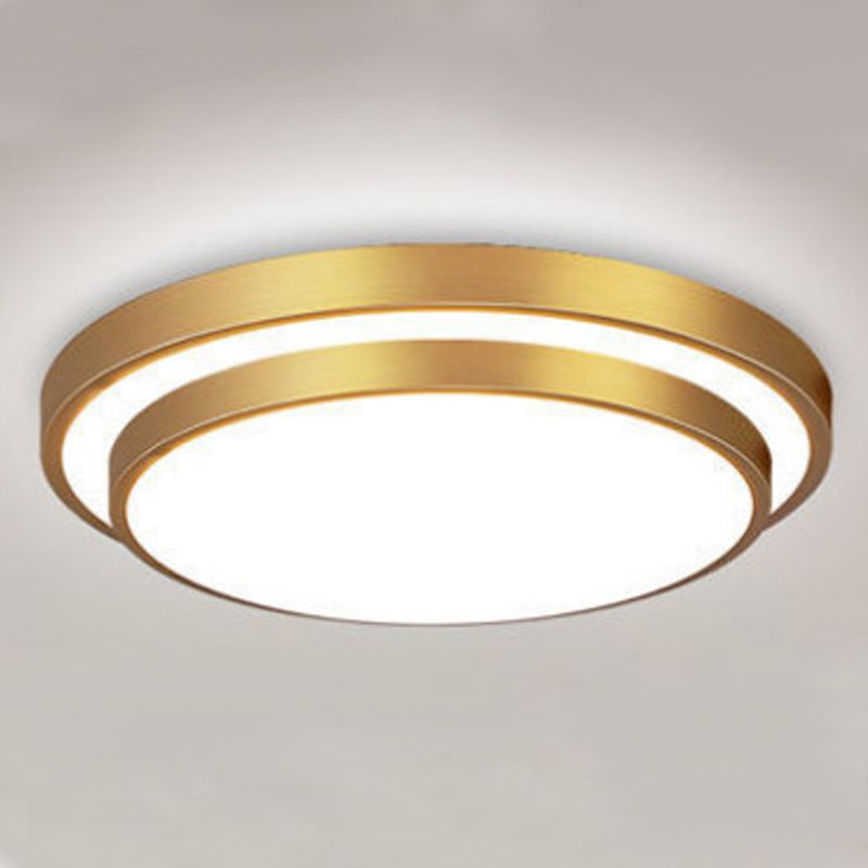 Modern Simple LED Ceiling Lamp Aluminium Circular Flush Mount for Corridor