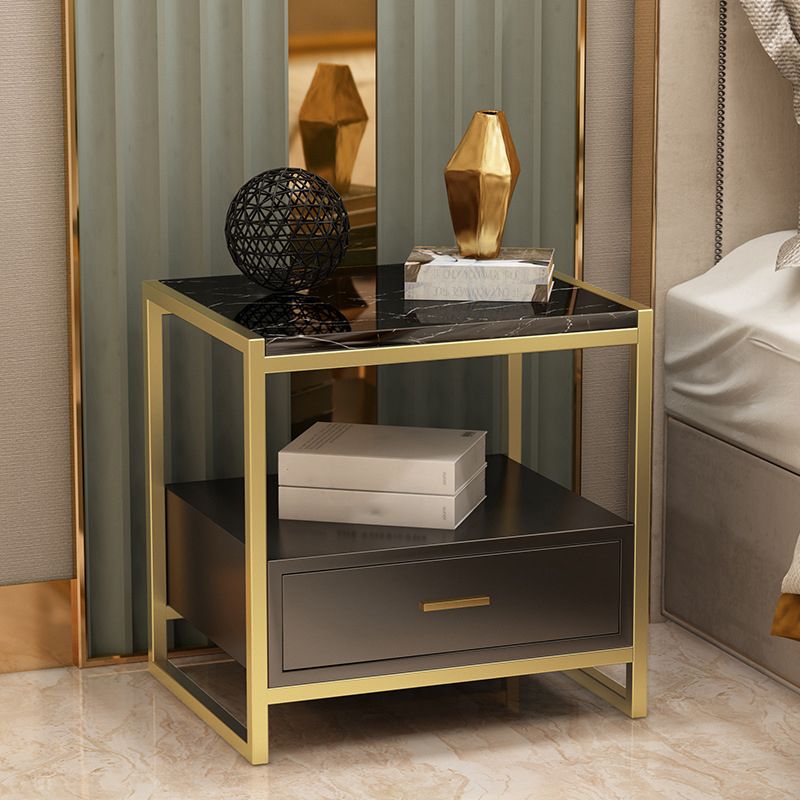 Drawers Included Bedside Cabin Contemporary Night Table for Bedroom