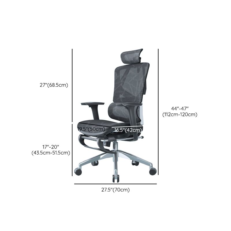 Removable Arms Chair No Distressing Ergonomic Office Chair with Wheels