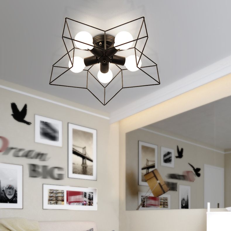 Star Shape Flush Mount Ceiling Fixture Modern Flush Ceiling Lights for Dining Room