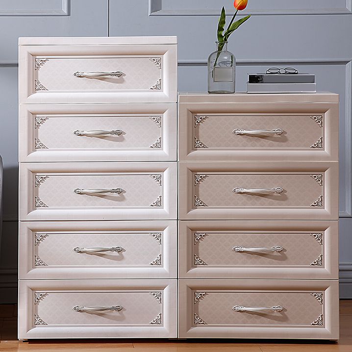 Scandinavian Vertical Baby Dresser Plastic Nursery Dresser with Drawers