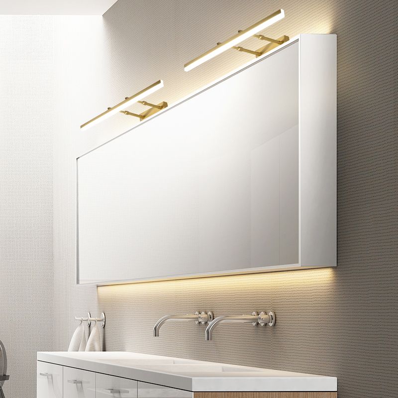 Moderne de style minimaliste en cuivre Vanity Lights Acrylique 1 Lumières luminaires muraux de vanité lumineuse