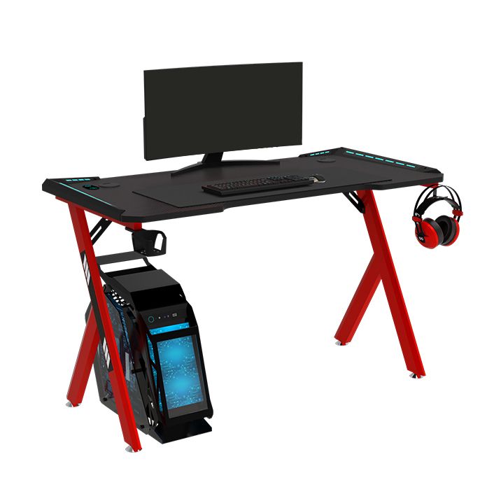 Contemporary Free Form Gaming Desk Manufactured Wood Desk for Office