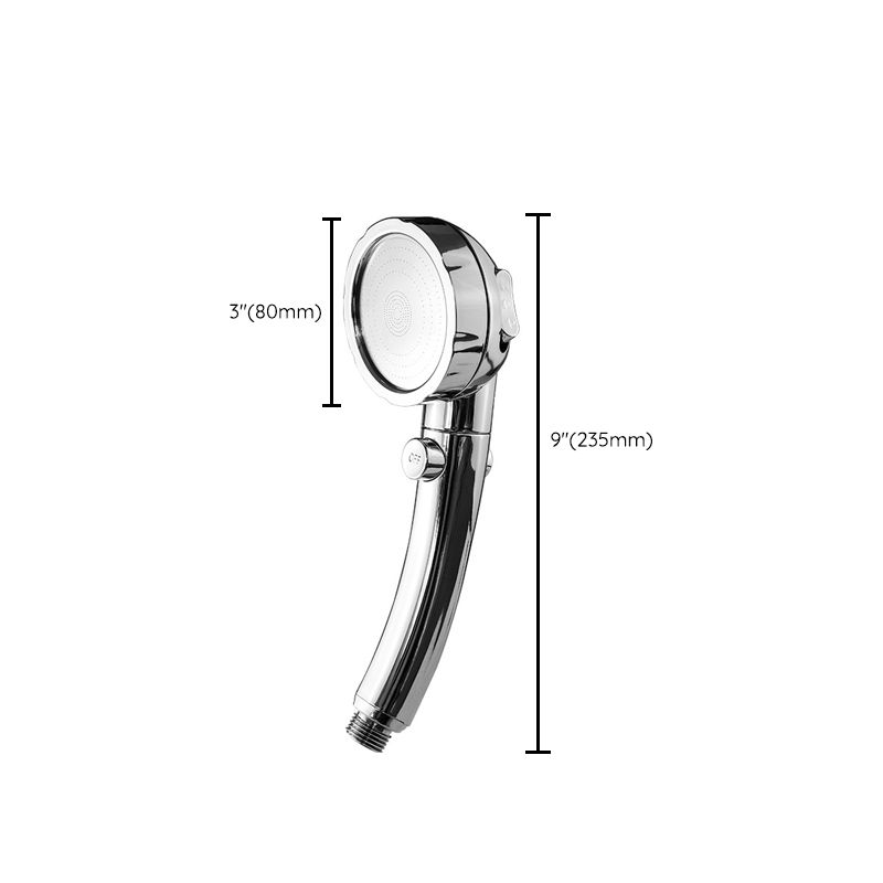 Modern Handheld Shower Head 3 Sprays Metal Round Shower Heads