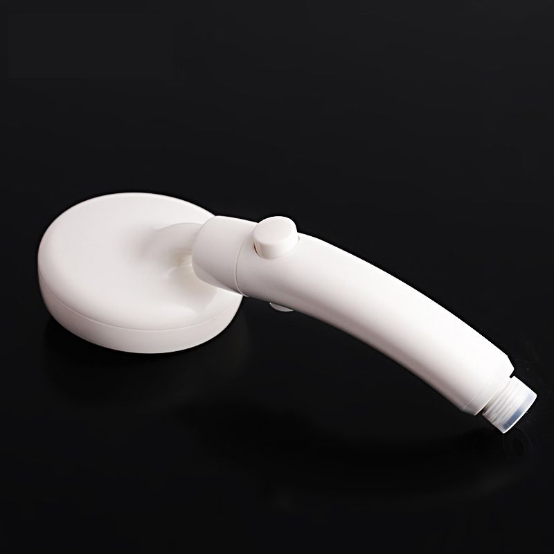 Plastic Handheld Shower Head White Standard Spray Round Wall Mount Swivel Shower Head