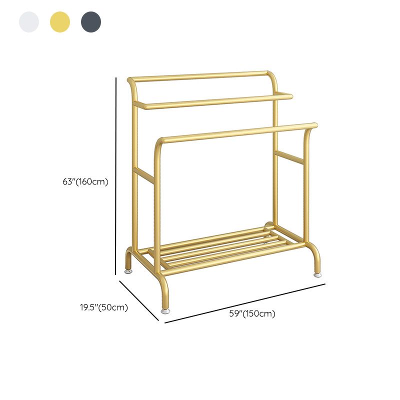 Modern Style Coat Rack Free Standing Solid Color Coat Hanger with Shelves