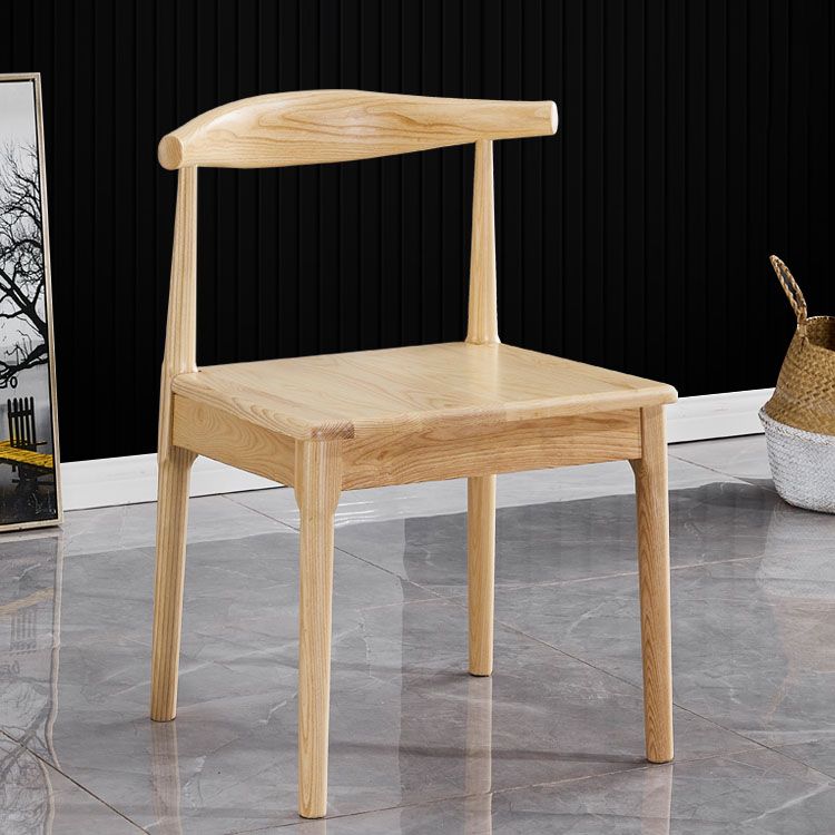 Glam Wood Chair Open Back Dining Side Chair for Dining Room 16.5"x16.9"x30"