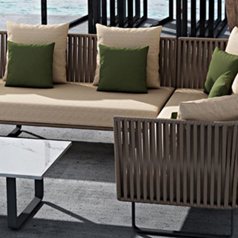 Metal Outdoor Patio Sofa Modern Style Minimalist Villa Patio Sofa