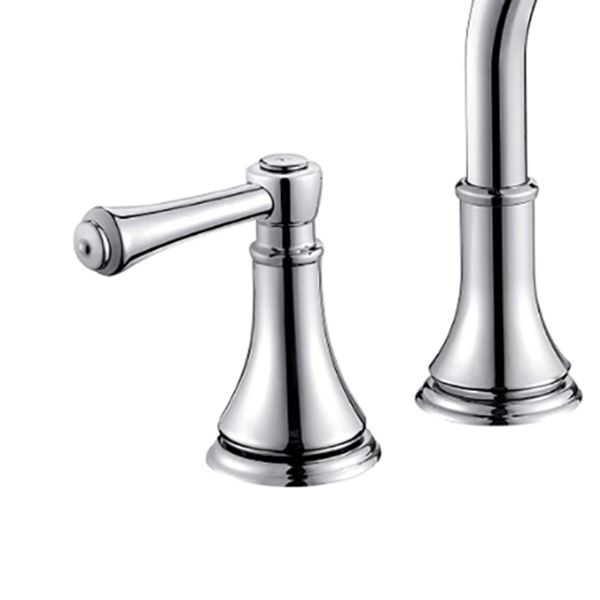 Modern Sink Faucet Widespread Faucet with 2 Handles and 3 Holes