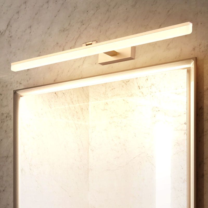 Lámpara de pared de lámpara de montaje lineal moderna de pared de 1 luces de aluminio para el baño