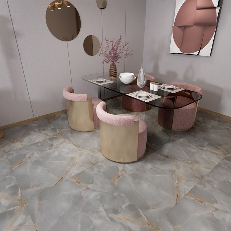 Square PVC Flooring Stone Design Peel & Stick Vinyl Flooring for Living Room