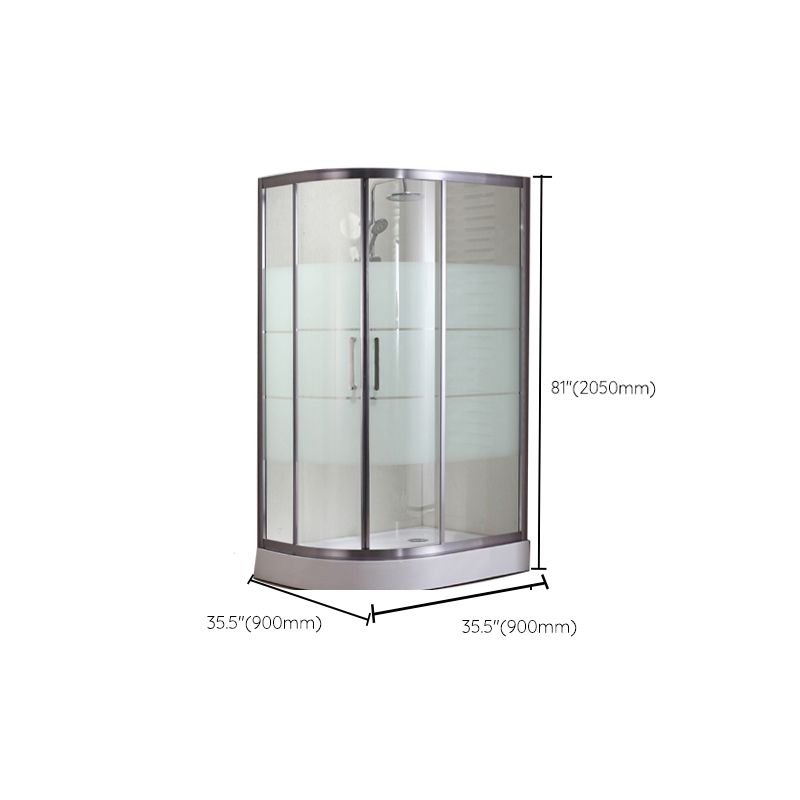 Modern Round Shower Stall Clear Tempered Bathroom Shower Stall