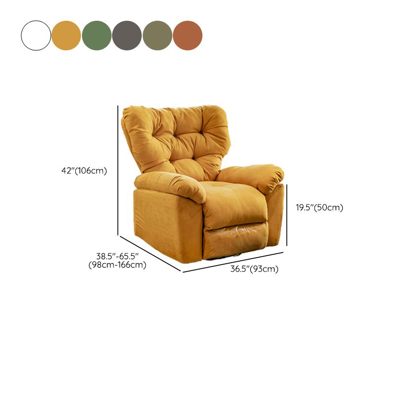 Contemporary Microsuede Recliners with Tufted Back and Independent Foot