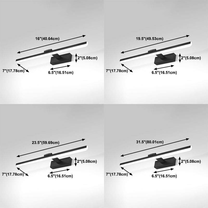 Luz de tocador LED lineal lámparas de pared moderna luz delantera de espejo moderno con sombra acrílica