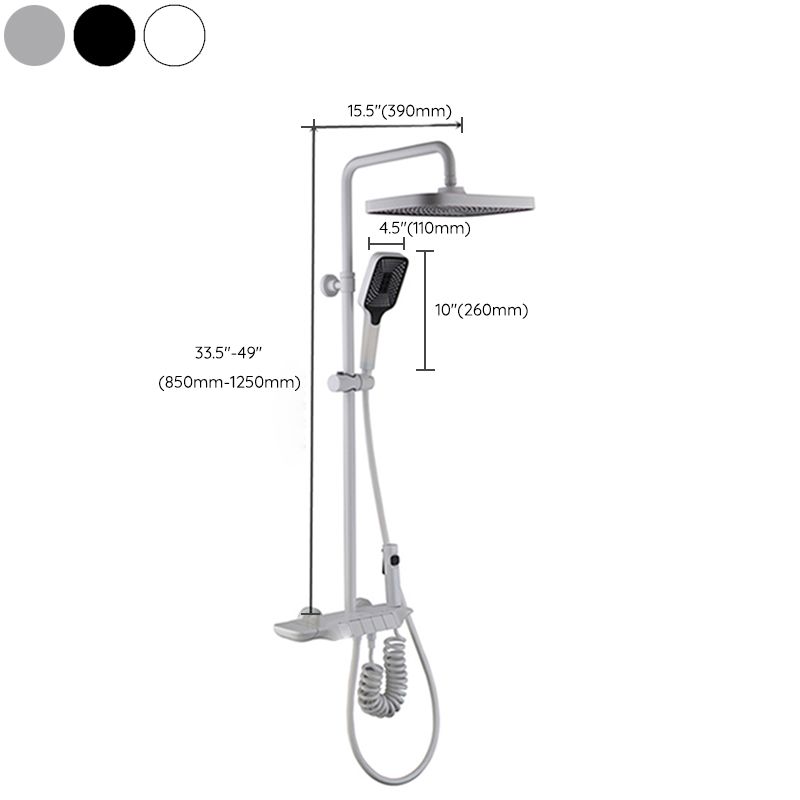 Wall Mounted Shower Metal Shower Faucet Arm Shower System with Slide Bar