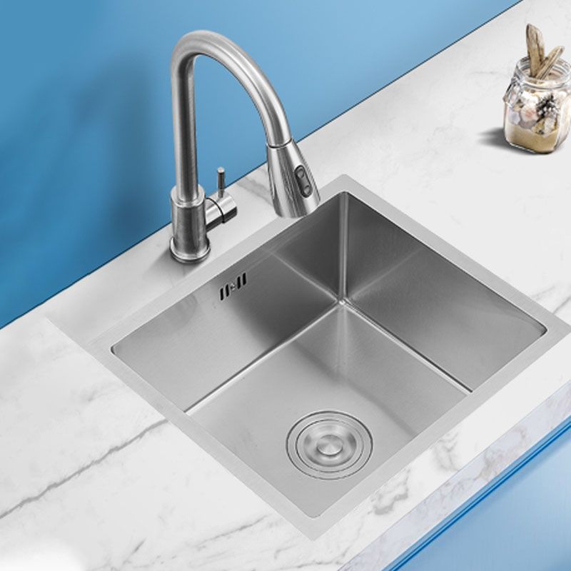 Contemporary Style Kitchen Sink Stainless Steel Kitchen Sink with Drain Assembly