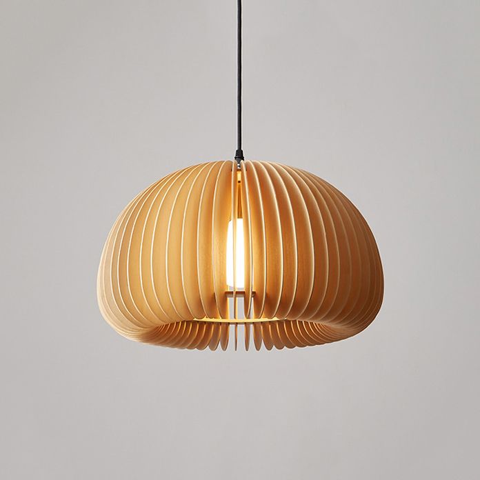 Géométrique Hanging Light Modern Style Bois 1 Lumière Flush Sanging Lighttures