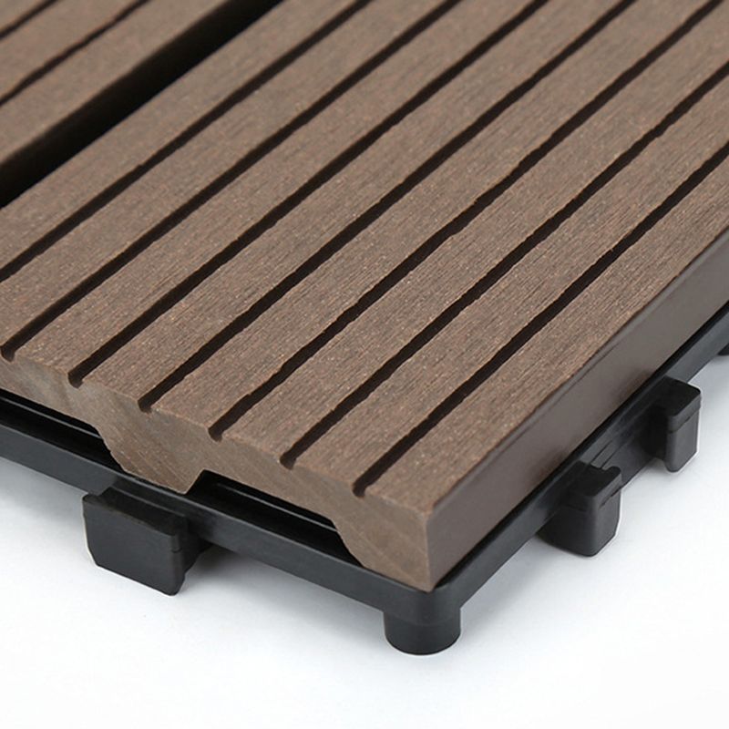 12" X 12" Deck/Patio Flooring Tiles 4-Slat Square for Outdoor Patio Tiles