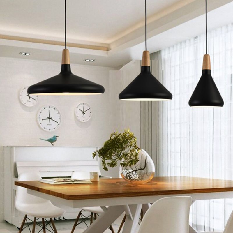 Modern Simplicity Cone Hanging Pendnant Lamp Aluminum Hanging Pendant Lights for Restaurant