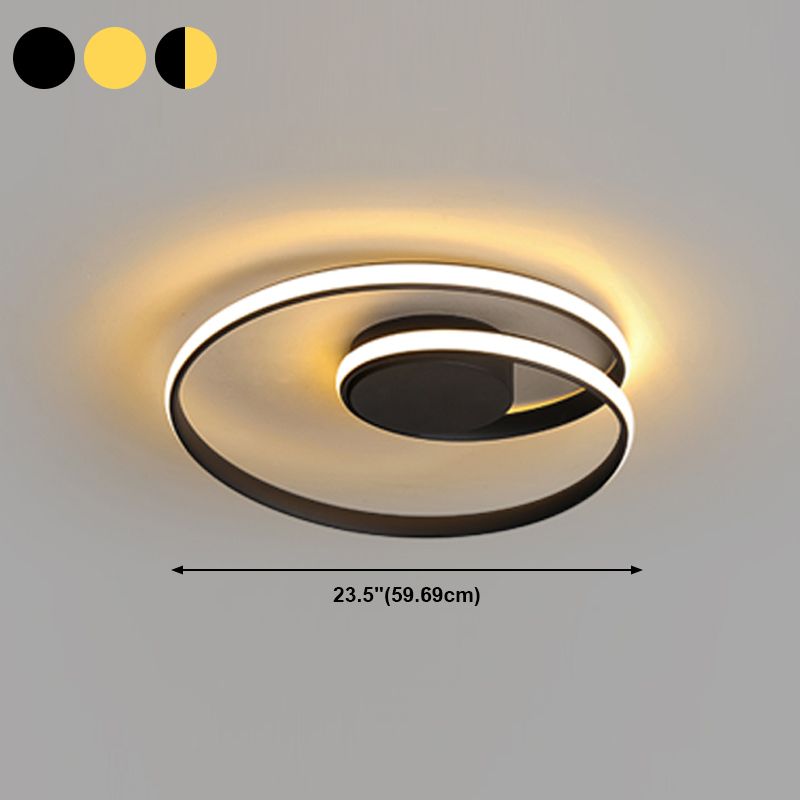 LED Ceiling Mounted Light Simplicity Flush Ceiling Light Fixtures with Silicone Shade