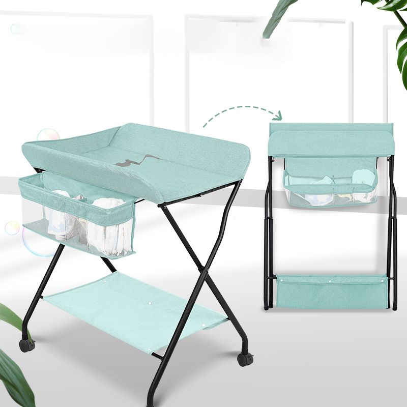 Metal Modern Baby Changing Table Folding Changing Table with Basket