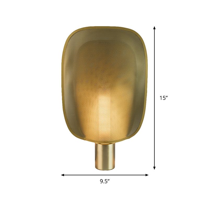 Oblong Task Lighting Contemporary Metal 1 Bulb Gold Reading Book Light, 9.5"/13" Wide