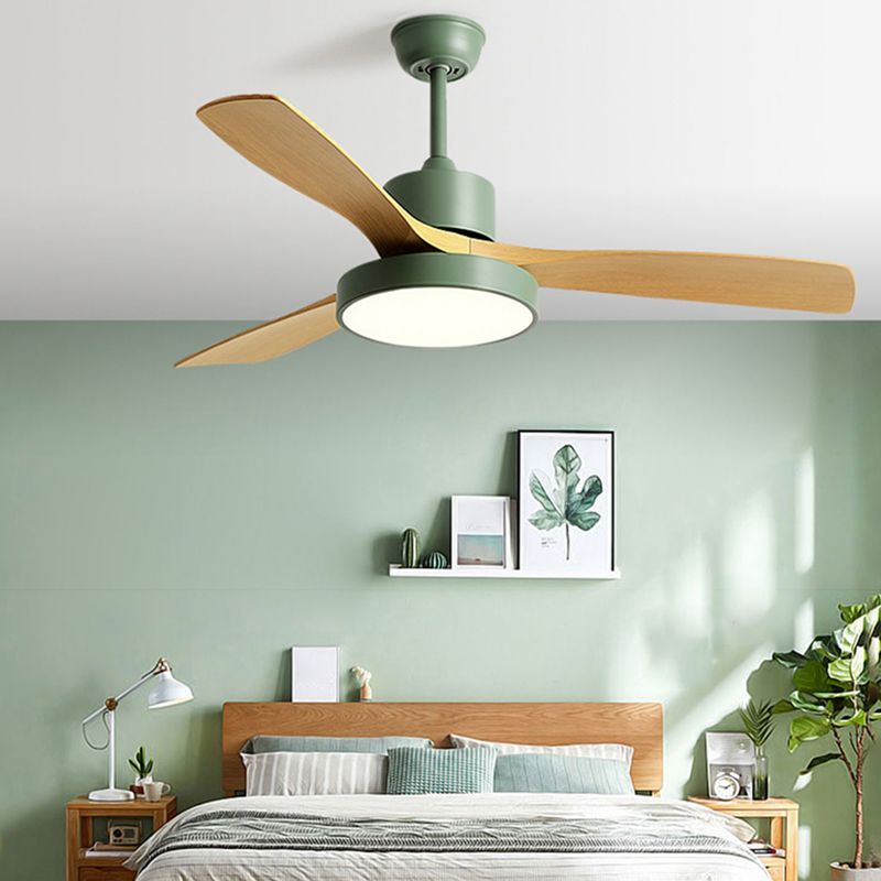 Modernist LED Ceiling Fan 3-Blade 52" Fan Lighting for Living Room