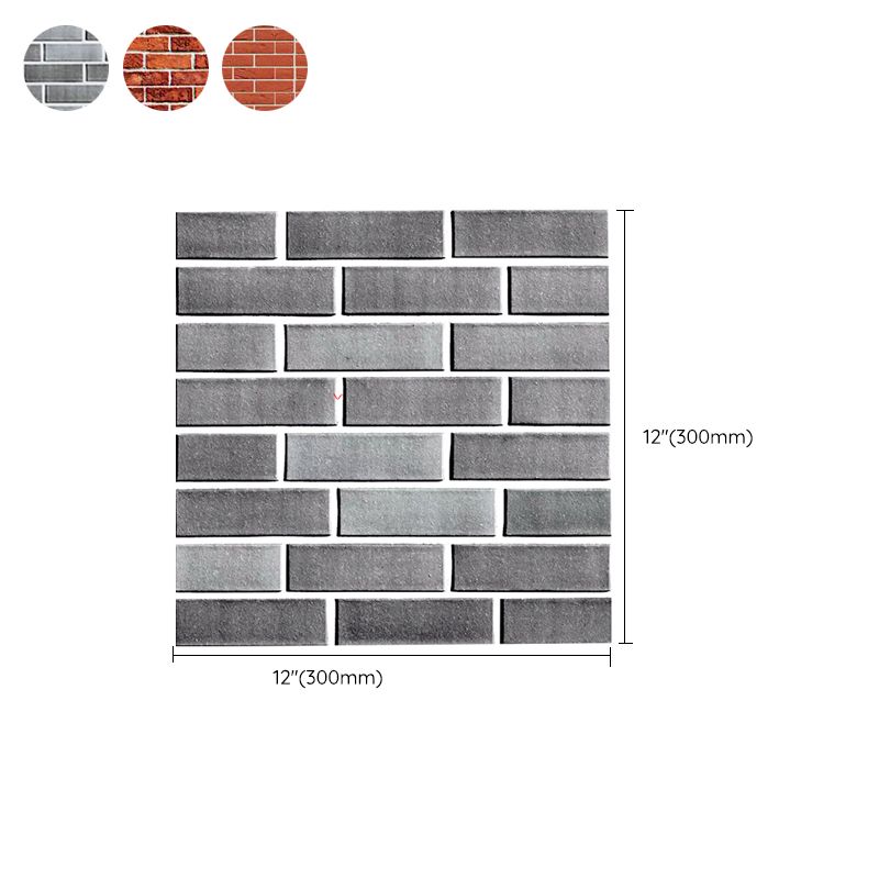 Modern Wall Panel Peel and Stick Brick Print Waterproof Wall Paneling