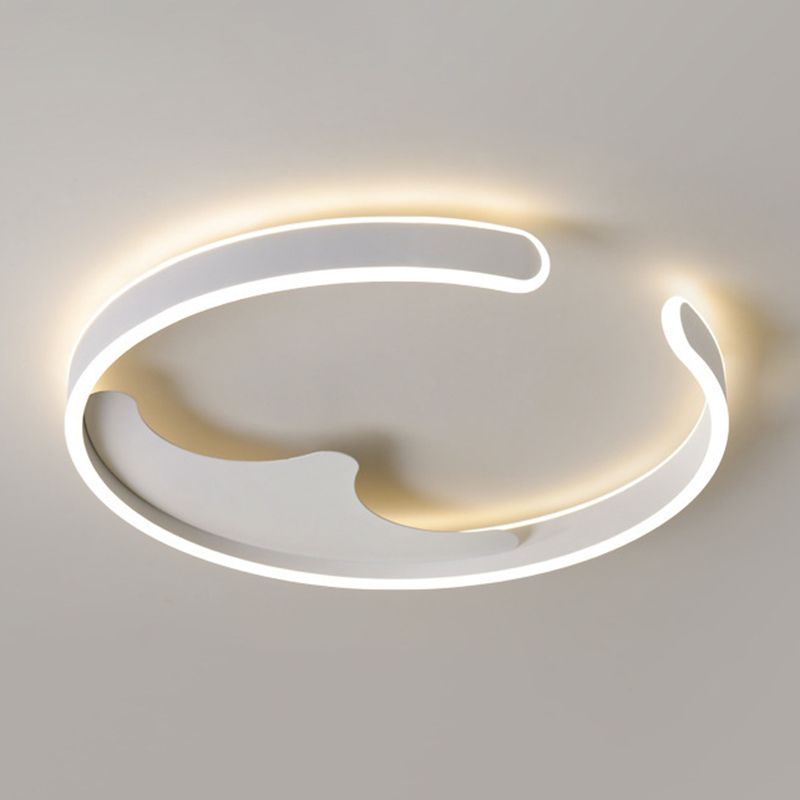 Modern LED Flush Mount Lighting White Ceiling Light for Living Room