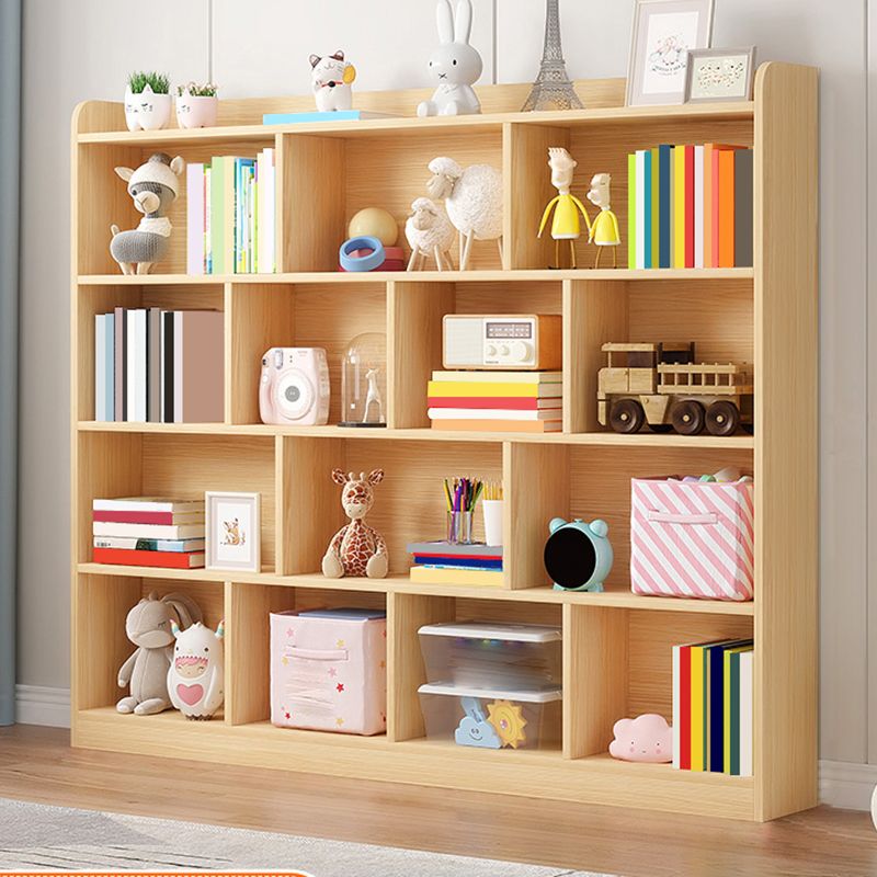 Scandinavian Wood Storage Bookcase Freestanding Book Shelf in Pine