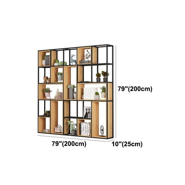 Modern Style Bookcase Metal Open Back Bookshelf for Office Use