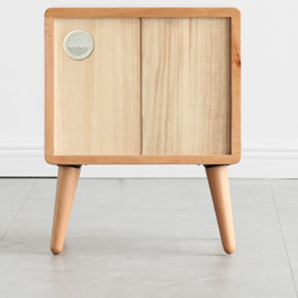 Modern & Contemporary Bedside Table for Nursery Solid Wood Nightstand Kids