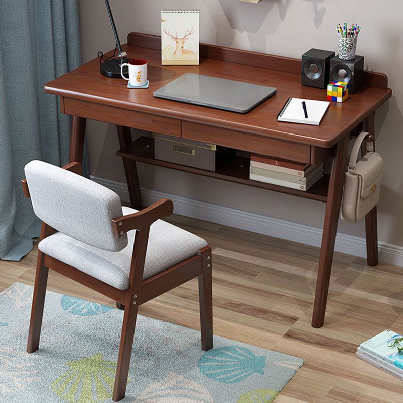 Modern Rectangular Home Writing Desk Solid Wood Office Desk with Drawer