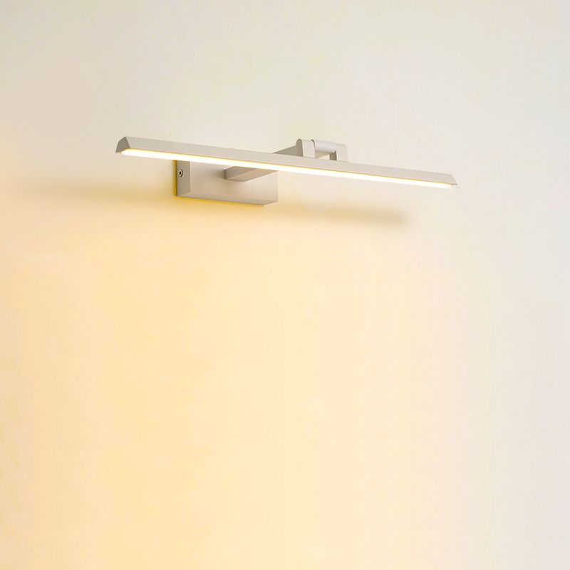 Metal Shade Linear Swing Arm Lights Malled Flexion de montura de pared de 1 cabeza en blanco