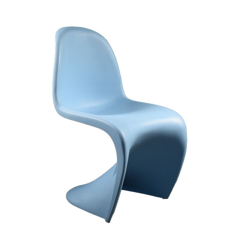 Nordic Style Armless Solid Back Chair Plastic Side Chair for Home