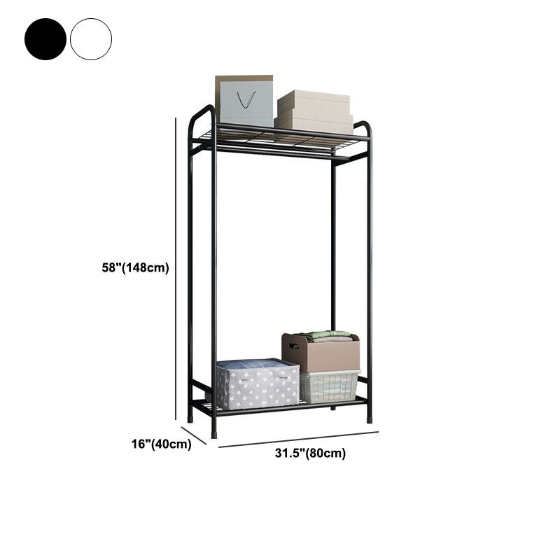 Contemporary Coat Rack Metal Shelving Storage Free Standing Hall Tree