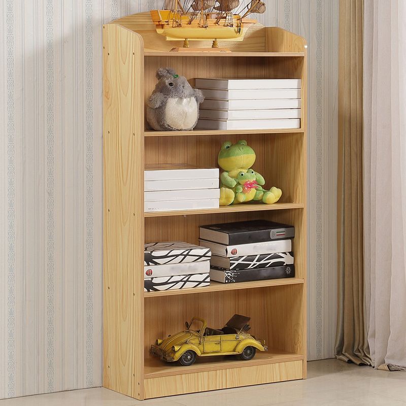 Modern Style Bookcase Wood Closed Back Bookshelf for Home Office