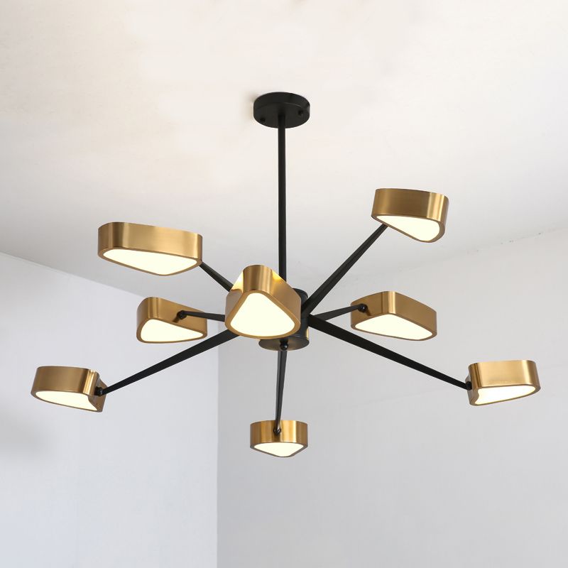 Postmodern Style Metal Chandelier Light Fixture Gold Geometry Shape Pendant Light