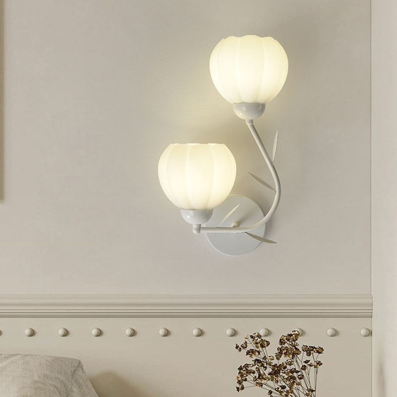 Modern Flower Shape Wall Light Sconces Glass Wall Lighting Fixtures