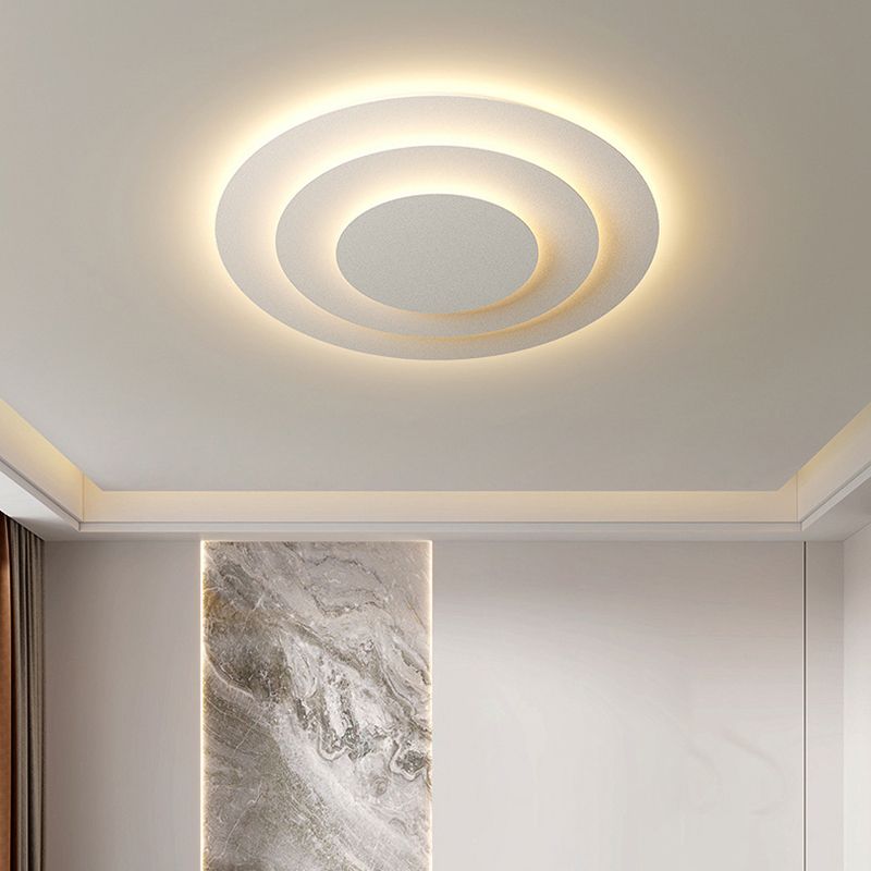 Modern LED Ceiling Light White Round Flush Mount Lighting for Bedroom