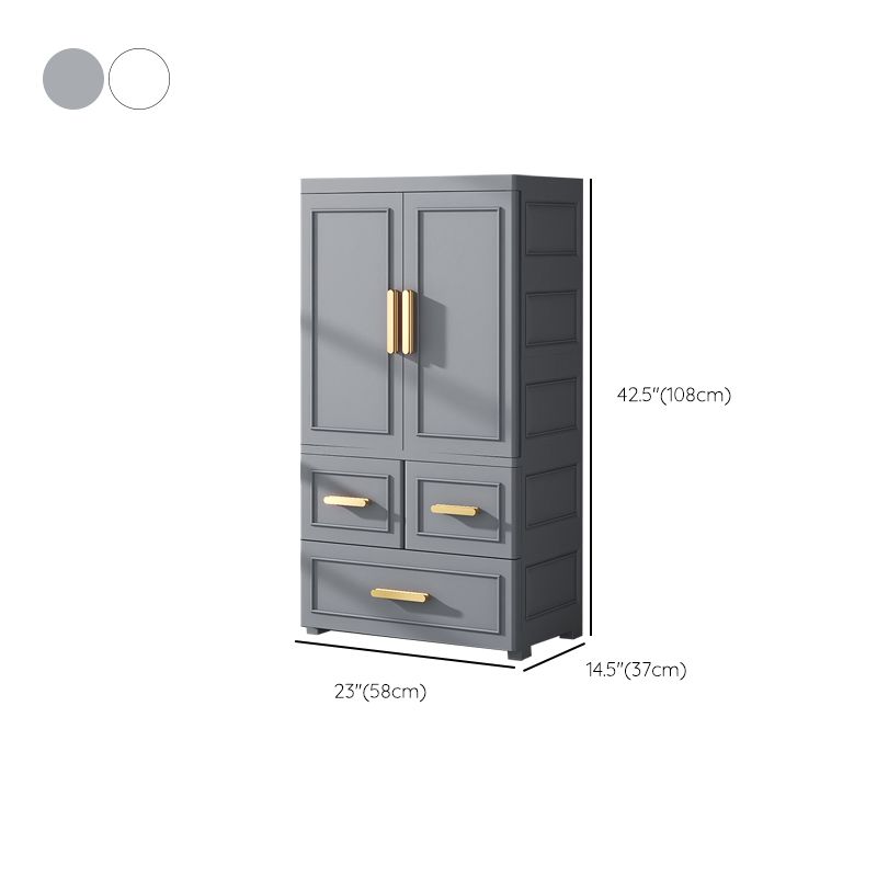 Contemporary Wardrobe Armoire Plastic Hanging Clothes Rack for Home