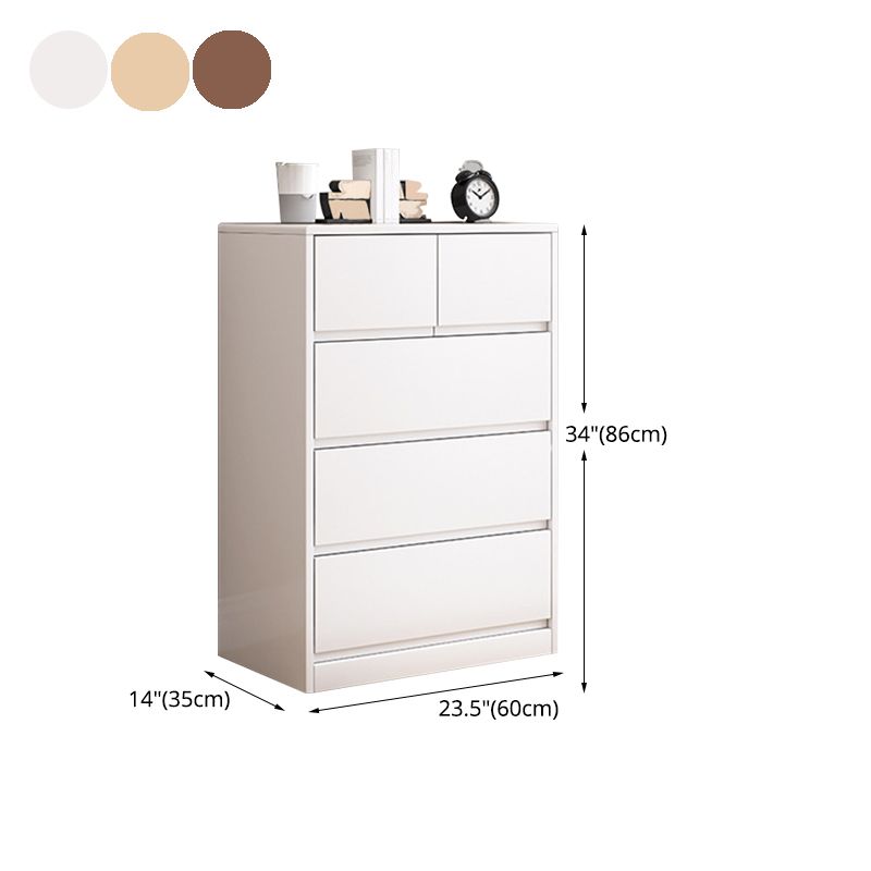 Contemporary Vertical Rubberwood Dresser Bedroom Lingerie Chest Dresser with Drawer