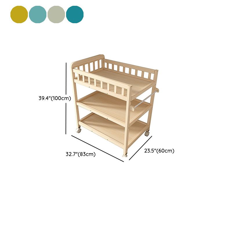 Wooden Baby Changing Table Flat Top Changing Table with Storage Changing Table