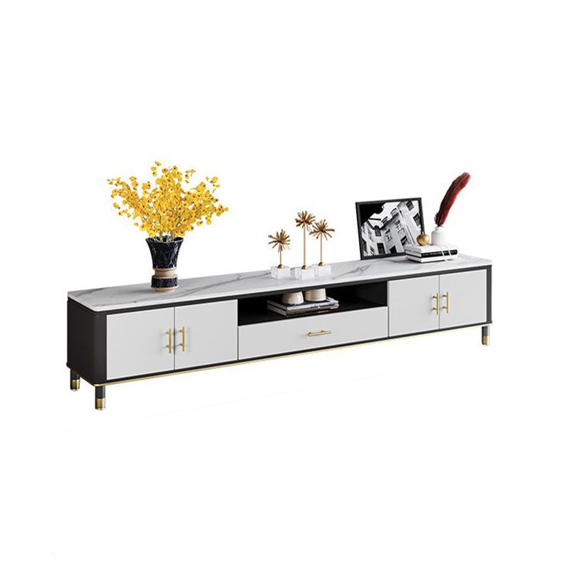 Contemporary TV Media Stand Stone Media Console for Living Room