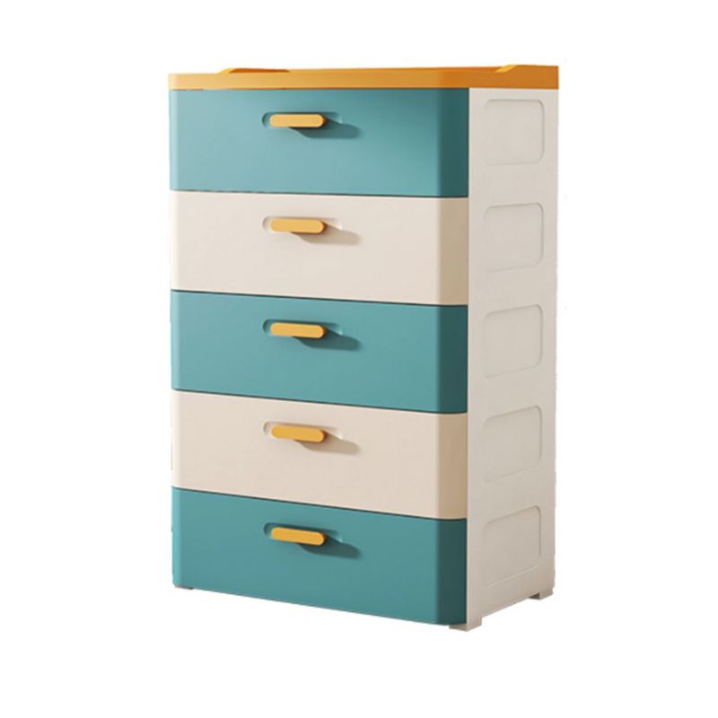 Vertical Scandinavian Kids Nightstand 5 Drawers Nursery Dresser