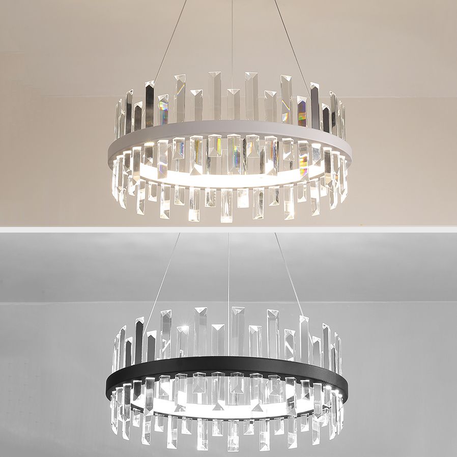 Modern Crystal Chandelier Light Led 1-Light Pendant Light for Living Room