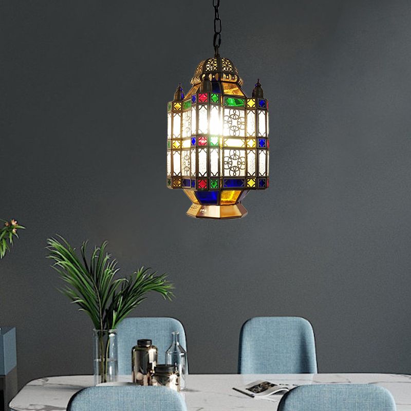 Lámpara de latón de vidrio esmerilado 3 cabezas Art Deco Suspension Light para restaurante